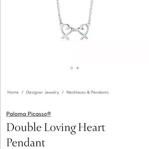 Tiffany & Co. Paloma Picasso Double Loving Heart Pendant